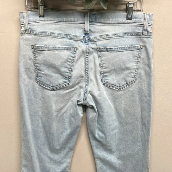 Current/Elliott The Kick Jean Solstice with Cut Hem Distressed 29 - Picture 5 of 14